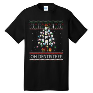 Oh Dentistree Dentist Christmas Ugly Xmas Sweater Vneck Tall T-Shirt