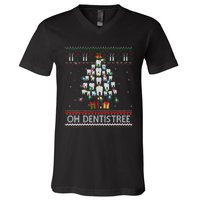 Oh Dentistree Dentist Christmas Ugly Xmas Sweater Vneck V-Neck T-Shirt