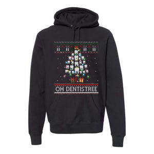 Oh Dentistree Dentist Christmas Ugly Xmas Sweater Vneck Premium Hoodie