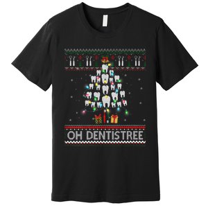 Oh Dentistree Dentist Christmas Ugly Xmas Sweater Vneck Premium T-Shirt