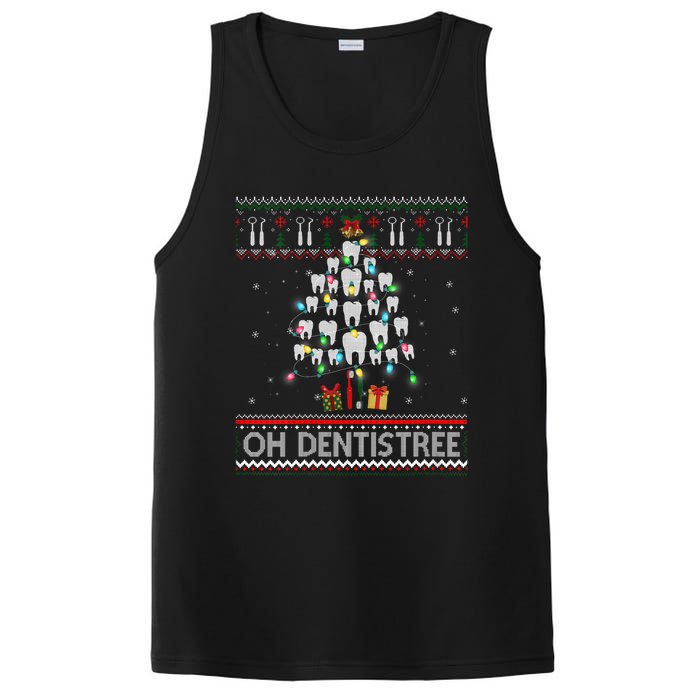 Oh Dentistree Dentist Christmas Ugly Xmas Sweater Vneck PosiCharge Competitor Tank