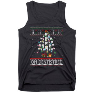 Oh Dentistree Dentist Christmas Ugly Xmas Sweater Vneck Tank Top