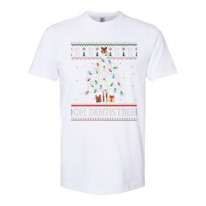 Oh Dentistree Dentist Christmas Ugly Xmas Sweater Vneck Softstyle CVC T-Shirt