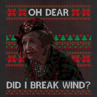 Oh Dear Did I Break Wind Funny Ugly Christmas 7 Panel Mesh Trucker Snapback Hat