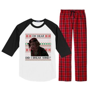 Oh Dear Did I Break Wind Funny Ugly Christmas Raglan Sleeve Pajama Set