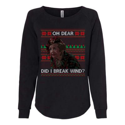 Oh Dear Did I Break Wind Funny Ugly Christmas Womens California Wash Sweatshirt