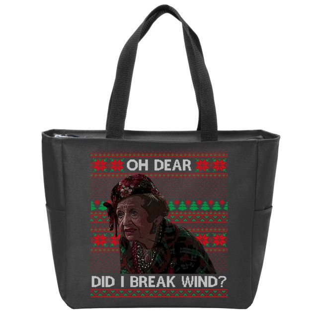 Oh Dear Did I Break Wind Funny Ugly Christmas Zip Tote Bag