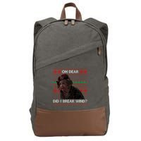 Oh Dear Did I Break Wind Funny Ugly Christmas Cotton Canvas Backpack