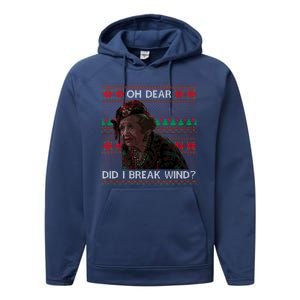 Oh Dear Did I Break Wind Funny Ugly Christmas Performance Fleece Hoodie