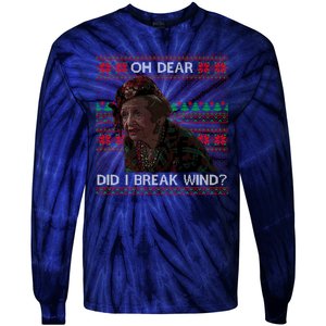 Oh Dear Did I Break Wind Funny Ugly Christmas Tie-Dye Long Sleeve Shirt