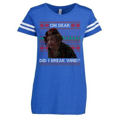 Oh Dear Did I Break Wind Funny Ugly Christmas Enza Ladies Jersey Football T-Shirt