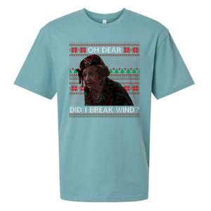 Oh Dear Did I Break Wind Funny Ugly Christmas Sueded Cloud Jersey T-Shirt