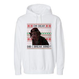 Oh Dear Did I Break Wind Funny Ugly Christmas Garment-Dyed Fleece Hoodie