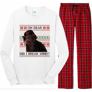 Oh Dear Did I Break Wind Funny Ugly Christmas Long Sleeve Pajama Set