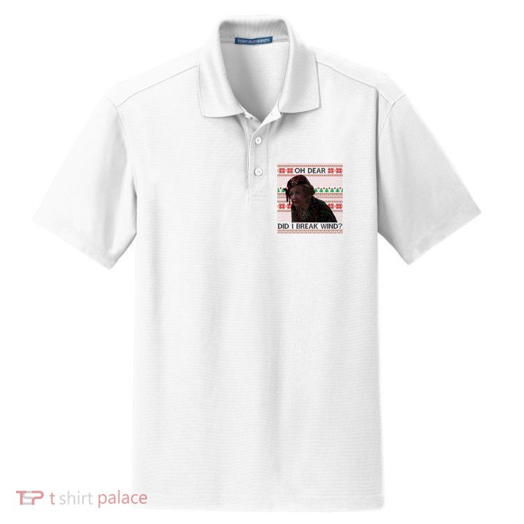 Oh Dear Did I Break Wind Funny Ugly Christmas Dry Zone Grid Polo
