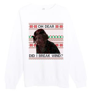 Oh Dear Did I Break Wind Funny Ugly Christmas Premium Crewneck Sweatshirt