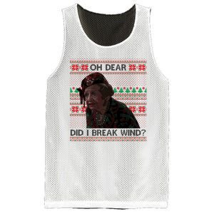 Oh Dear Did I Break Wind Funny Ugly Christmas Mesh Reversible Basketball Jersey Tank