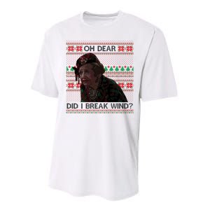 Oh Dear Did I Break Wind Funny Ugly Christmas Performance Sprint T-Shirt