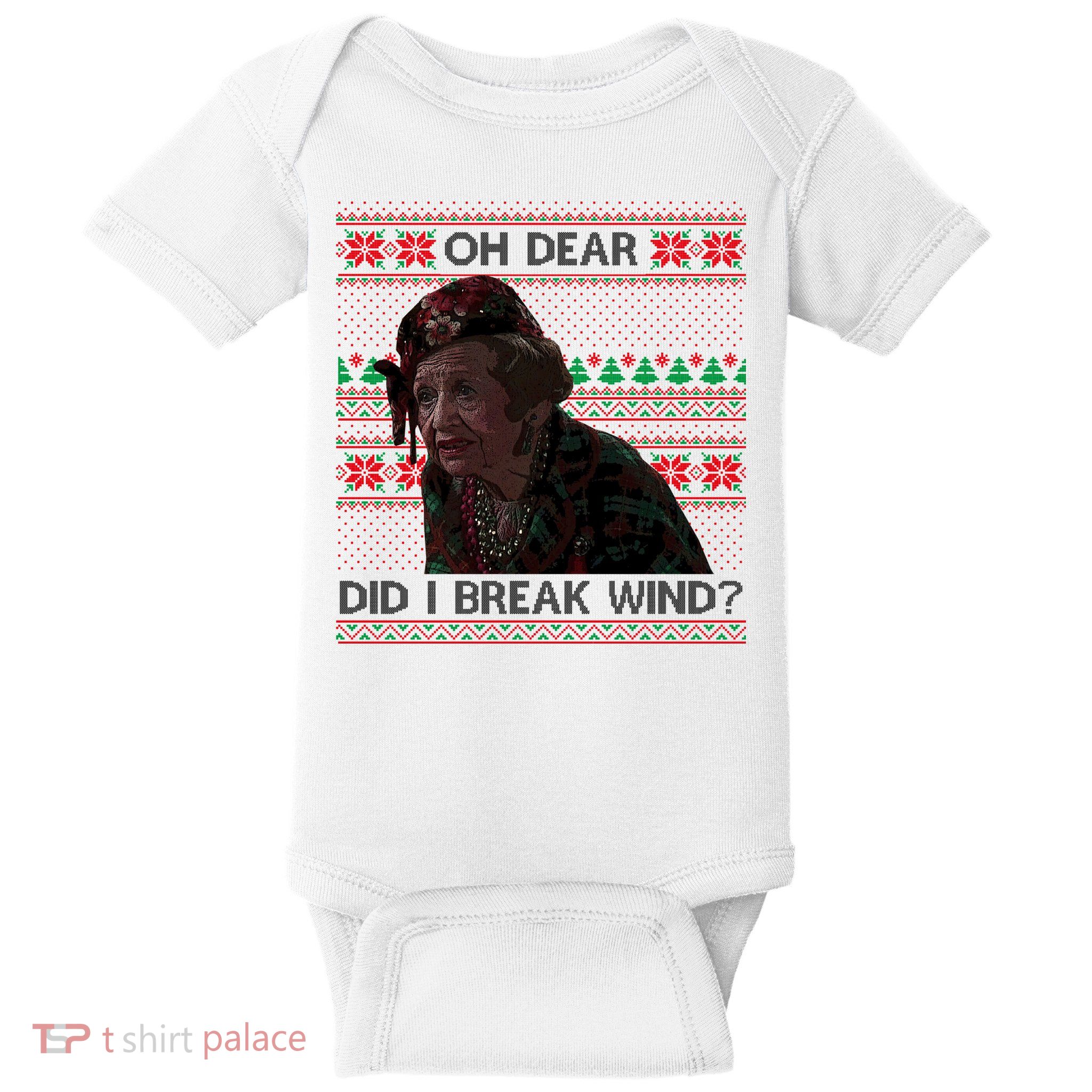 Oh Dear Did I Break Wind Funny Ugly Christmas Baby Bodysuit