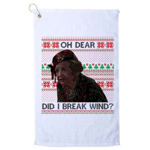 Oh Dear Did I Break Wind Funny Ugly Christmas Platinum Collection Golf Towel