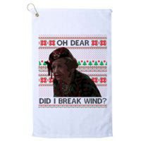 Oh Dear Did I Break Wind Funny Ugly Christmas Platinum Collection Golf Towel