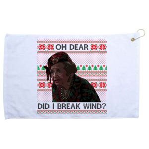 Oh Dear Did I Break Wind Funny Ugly Christmas Grommeted Golf Towel