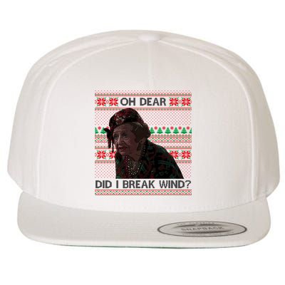 Oh Dear Did I Break Wind Funny Ugly Christmas Wool Snapback Cap