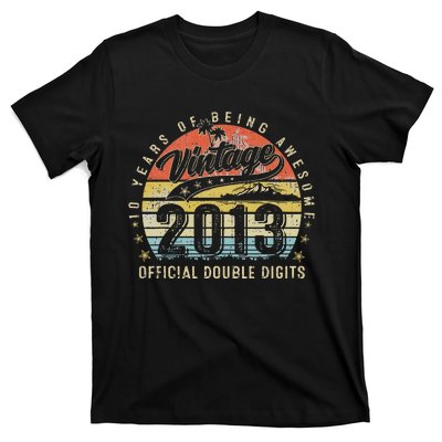 Official Double Digits 10th Birthday 10 Year Old Vintage T-Shirt