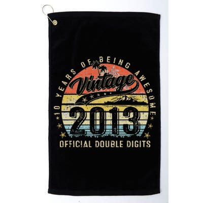 Official Double Digits 10th Birthday 10 Year Old Vintage Platinum Collection Golf Towel