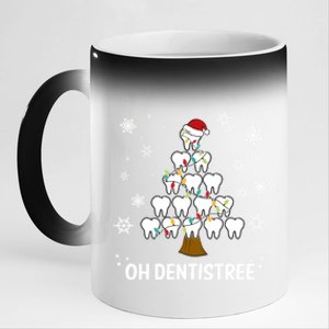 Oh Dentistree Dentist Christmas Tooth Christmas Gift 11oz Black Color Changing Mug