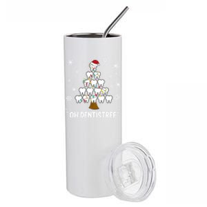 Oh Dentistree Dentist Christmas Tooth Christmas Gift Stainless Steel Tumbler