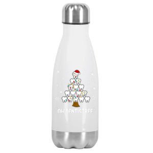 Oh Dentistree Dentist Christmas Tooth Christmas Gift Stainless Steel Insulated Water Bottle