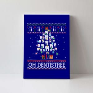 Oh Dentistree Dentist Christmas Ugly Xmas Sweater Gift Canvas