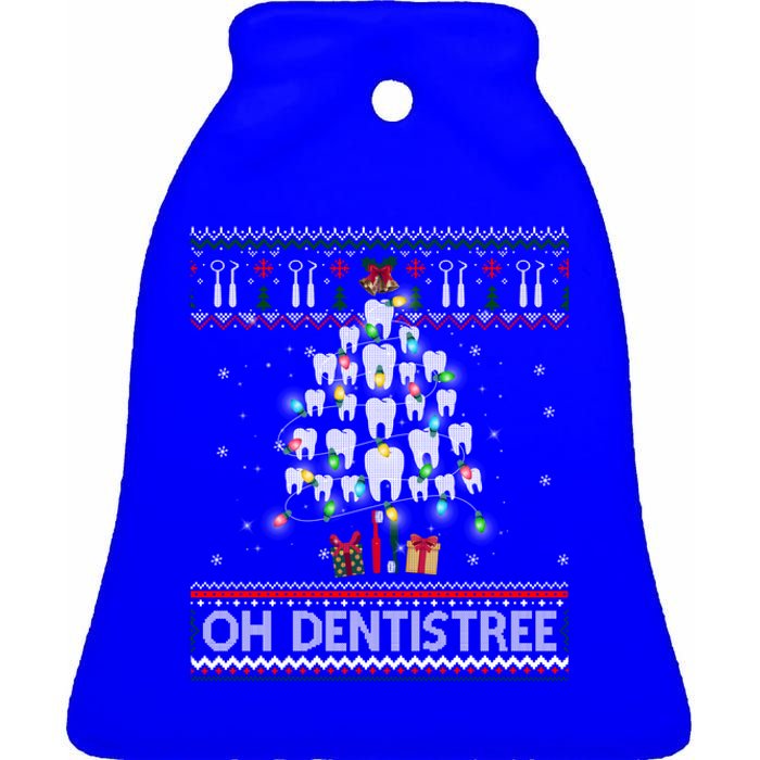 Oh Dentistree Dentist Christmas Ugly Xmas Sweater Gift Ceramic Bell Ornament