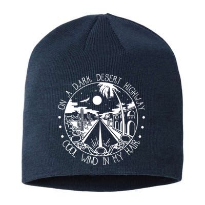 On Dark Deserts Highway Vintage Design Cool Wind In My Hair Sustainable Beanie