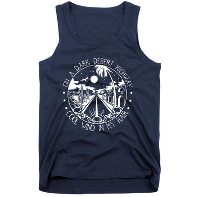 On Dark Deserts Highway Vintage Design Cool Wind In My Hair Tank Top