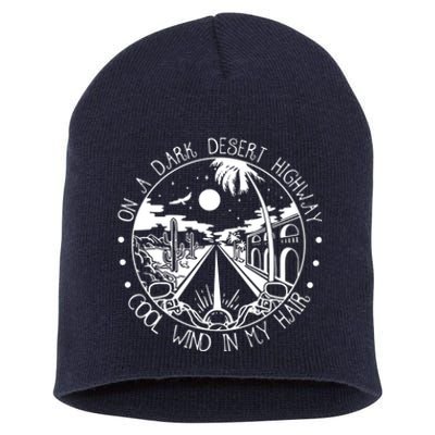 On Dark Deserts Highway Vintage Design Cool Wind In My Hair Short Acrylic Beanie