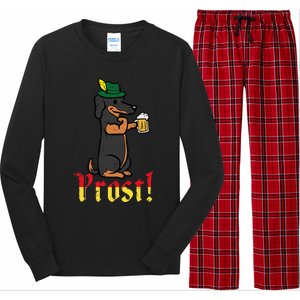 Oktoberfest Dog Dachshund Prost Wiener German Dad Long Sleeve Pajama Set