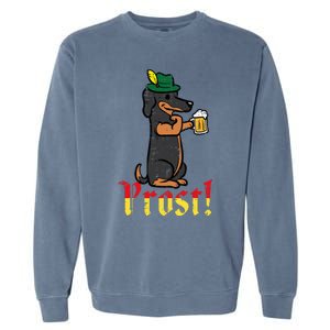 Oktoberfest Dog Dachshund Prost Wiener German Dad Garment-Dyed Sweatshirt