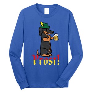 Oktoberfest Dog Dachshund Prost Wiener German Dad Long Sleeve Shirt