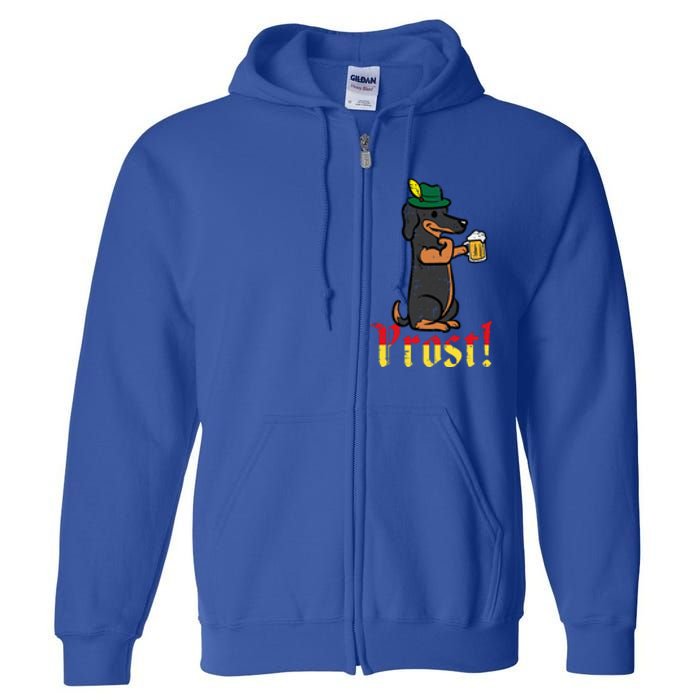 Oktoberfest Dog Dachshund Prost Wiener German Dad Full Zip Hoodie