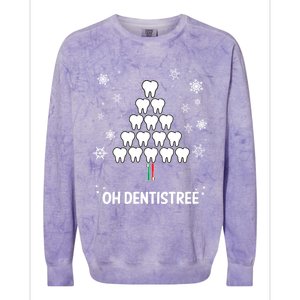 Oh Dentistree Dentist Christmas Sweater Design Gift Colorblast Crewneck Sweatshirt