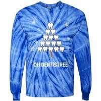 Oh Dentistree Dentist Christmas Sweater Design Gift Tie-Dye Long Sleeve Shirt