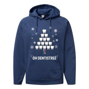 Oh Dentistree Dentist Christmas Sweater Design Gift Performance Fleece Hoodie