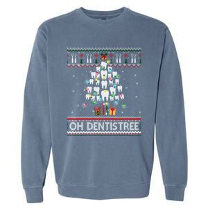 Oh Dentistree Dentist Christmas Ugly Xmas Sweater Gift Garment-Dyed Sweatshirt