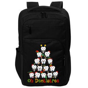 Oh Dentistree Dental Hygienist Tooth Santa Snowing Xmas Tree Gift Impact Tech Backpack