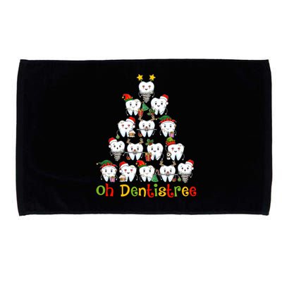 Oh Dentistree Dental Hygienist Tooth Santa Snowing Xmas Tree Gift Microfiber Hand Towel