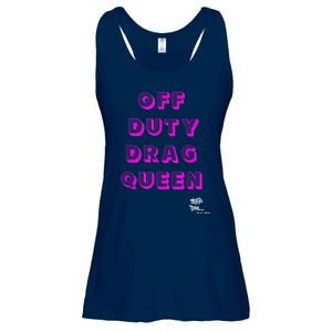 OFF DUTY DRAG QUEEN Race, Show Merch Pride DRAG Quote Ladies Essential Flowy Tank