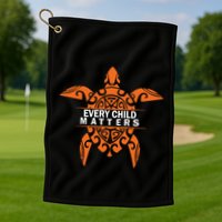 Orange Day Every Child Matters Indigenous Awareness Equality Golf Towel