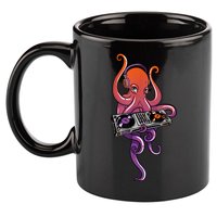 Octopus DJ Electronic Music Techno Rave Party 11oz C Handle Ceramic Mug